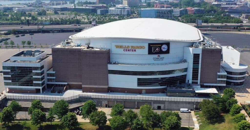 As Comcast Spectacor and the Flyers near completion of transforming Wells  Fargo Center upgrades, HBSE's Sixers are considering a long-term plan for  their own building